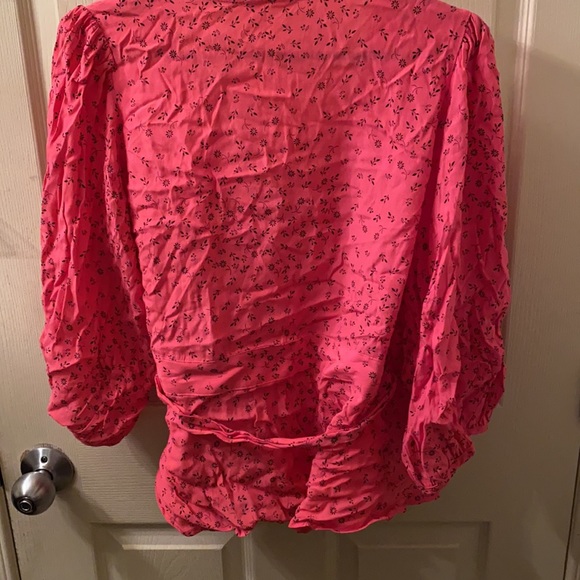 Pink wrap blouse. - Picture 3 of 3